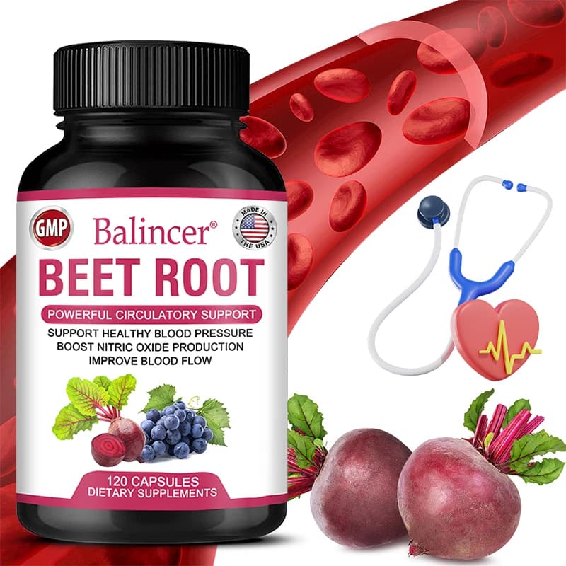 Organic Beetroot Capsules with Black Pepper