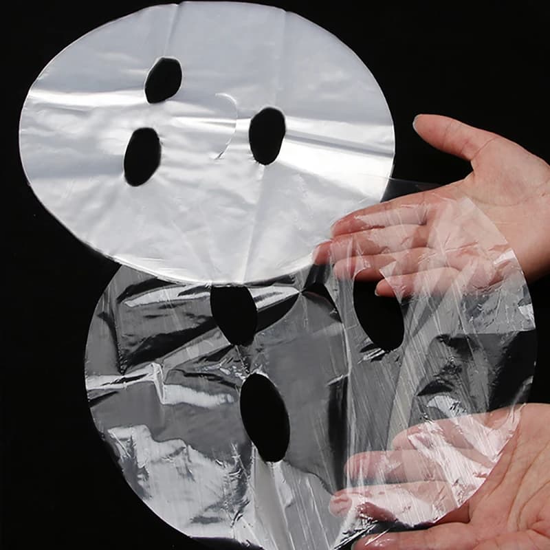 Disposable Full Face Plastic Film Cleaner Mask