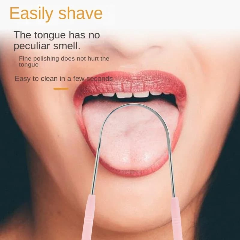 Stainless steel tongue scraper brush — image 4