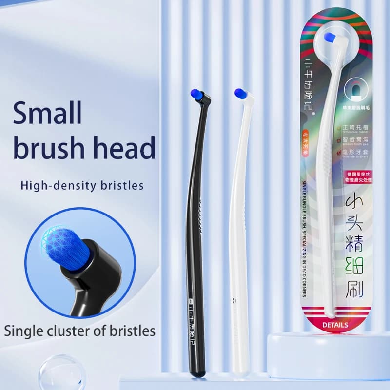 inclined toothbrush with ultra‑fine soft bristles for braces — image 2