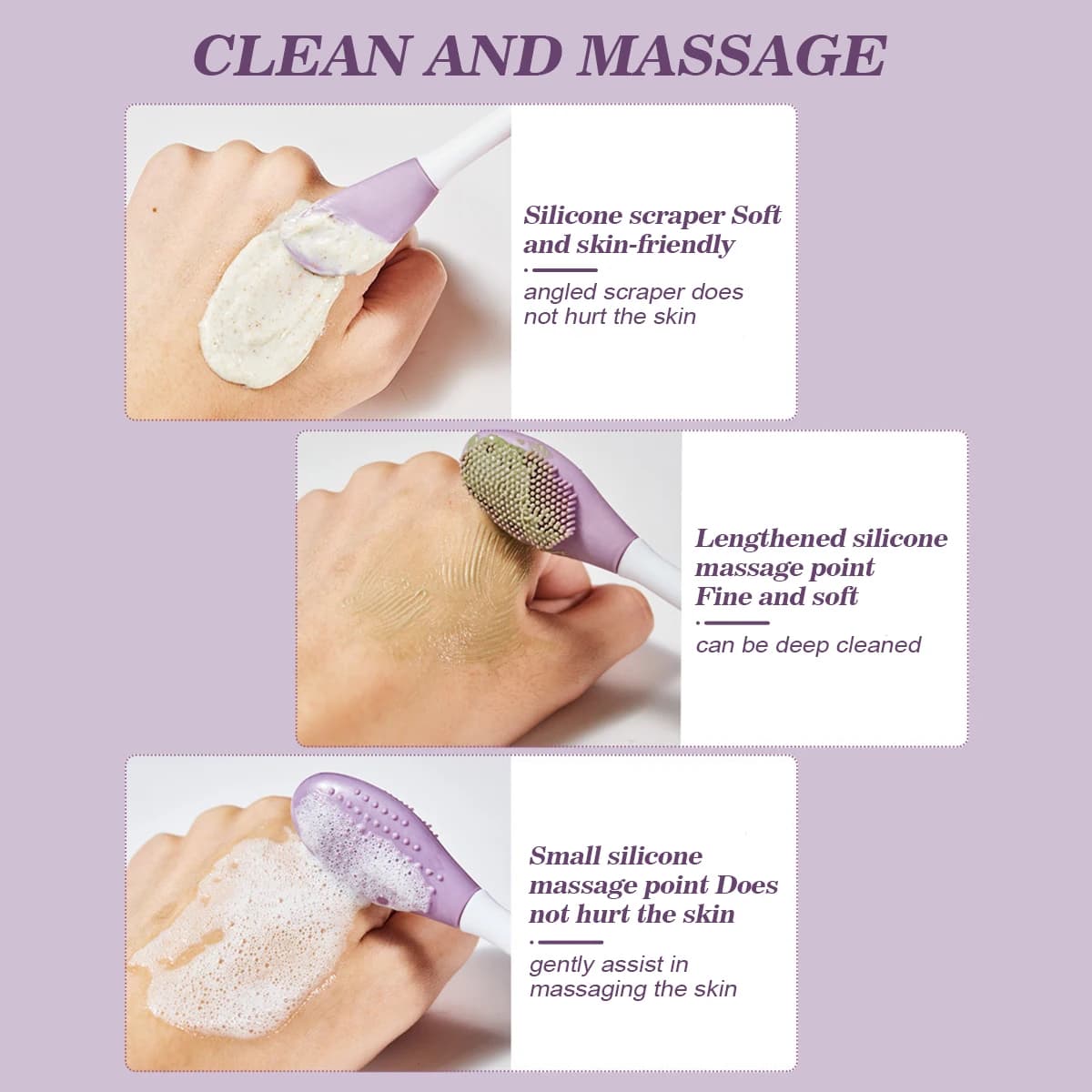 silicone facial cleansing and mask brush — image 5