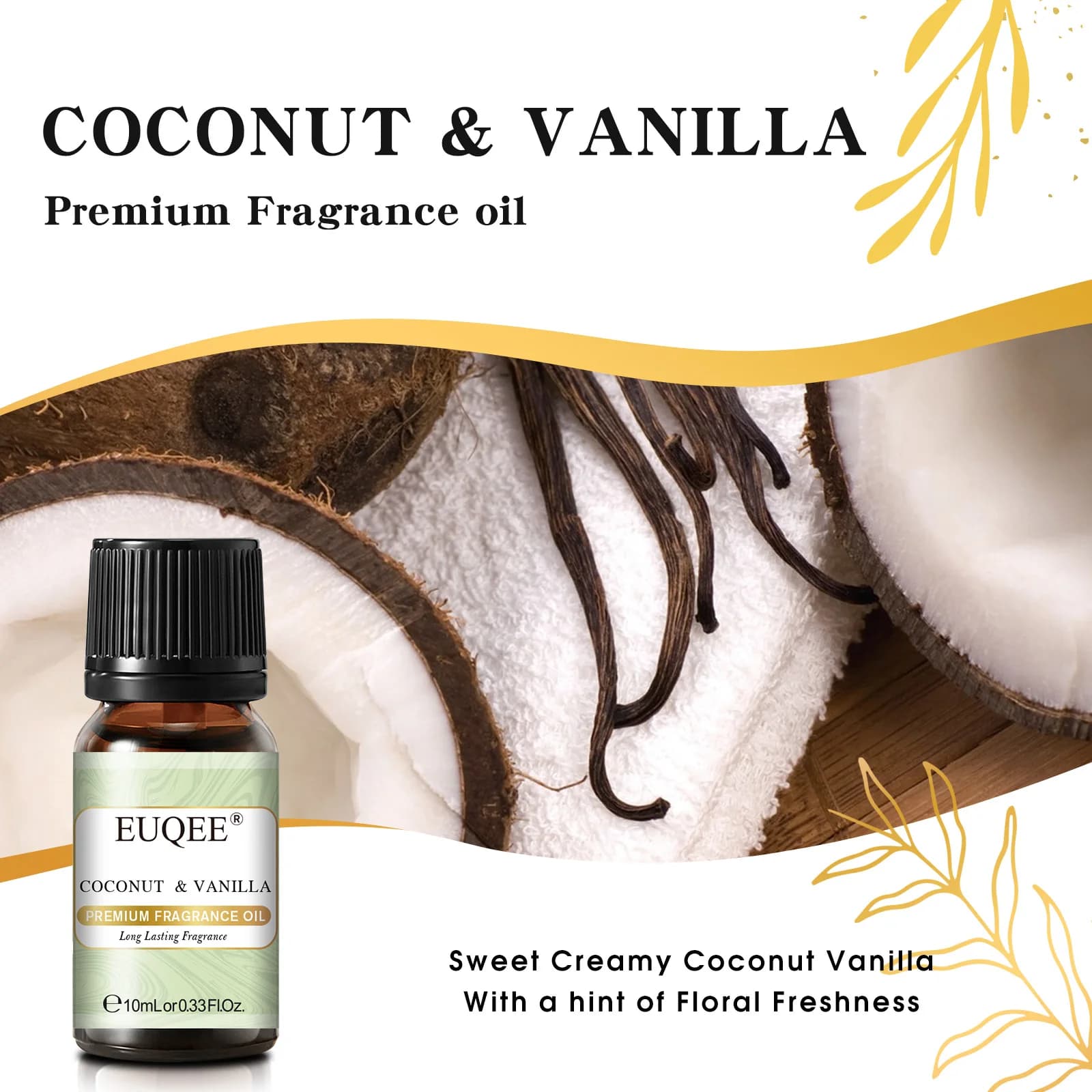10 ml bottle of coconut and vanilla bubble gum fragrance oil — image 2