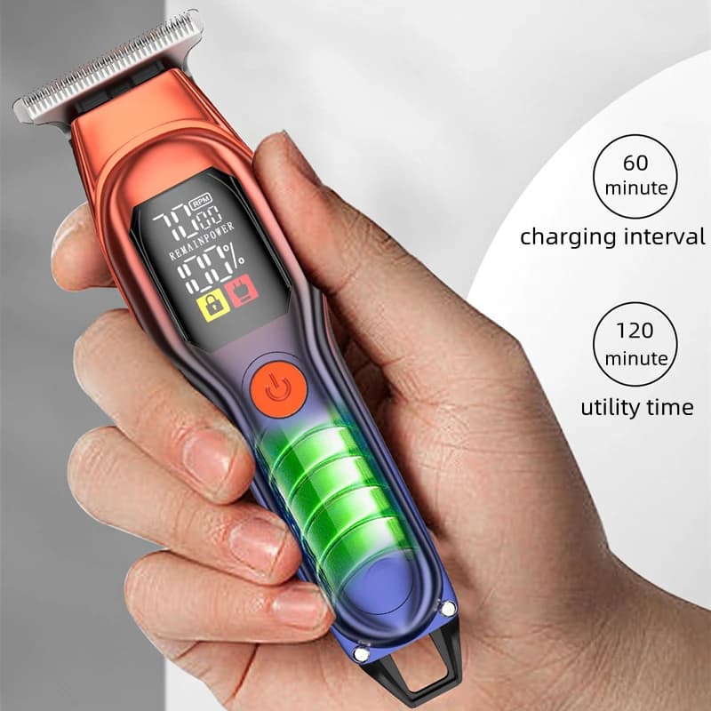 stainless steel rechargeable electric hair clipper — image 1