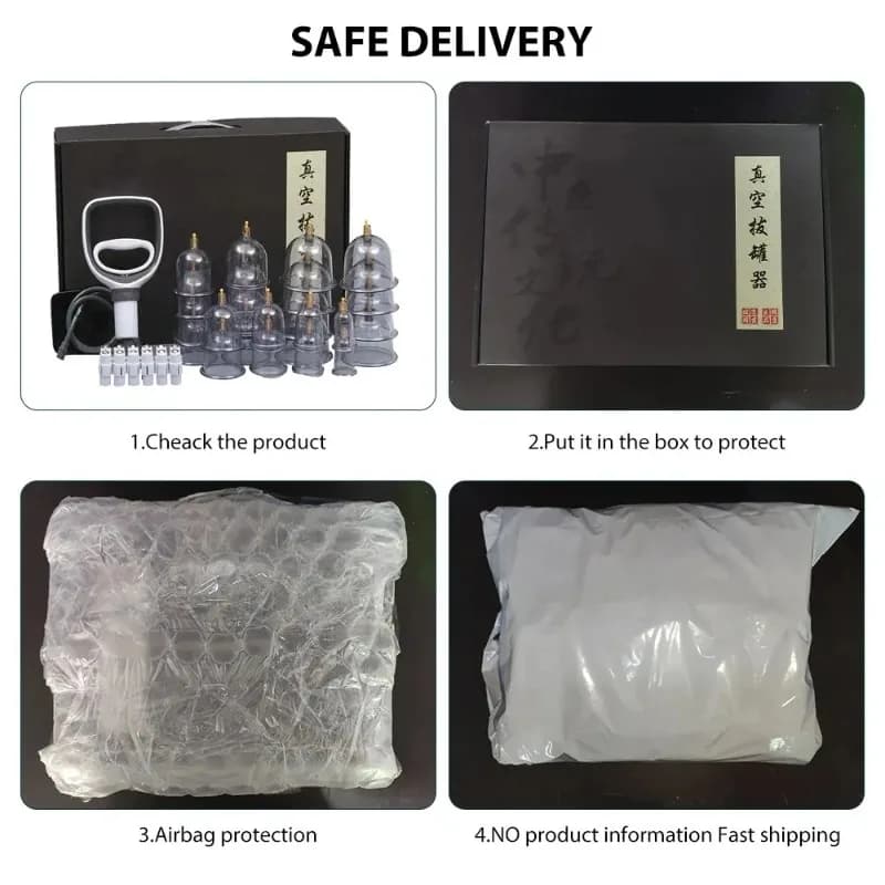 vacuum cupping therapy set with suction cups — image 6