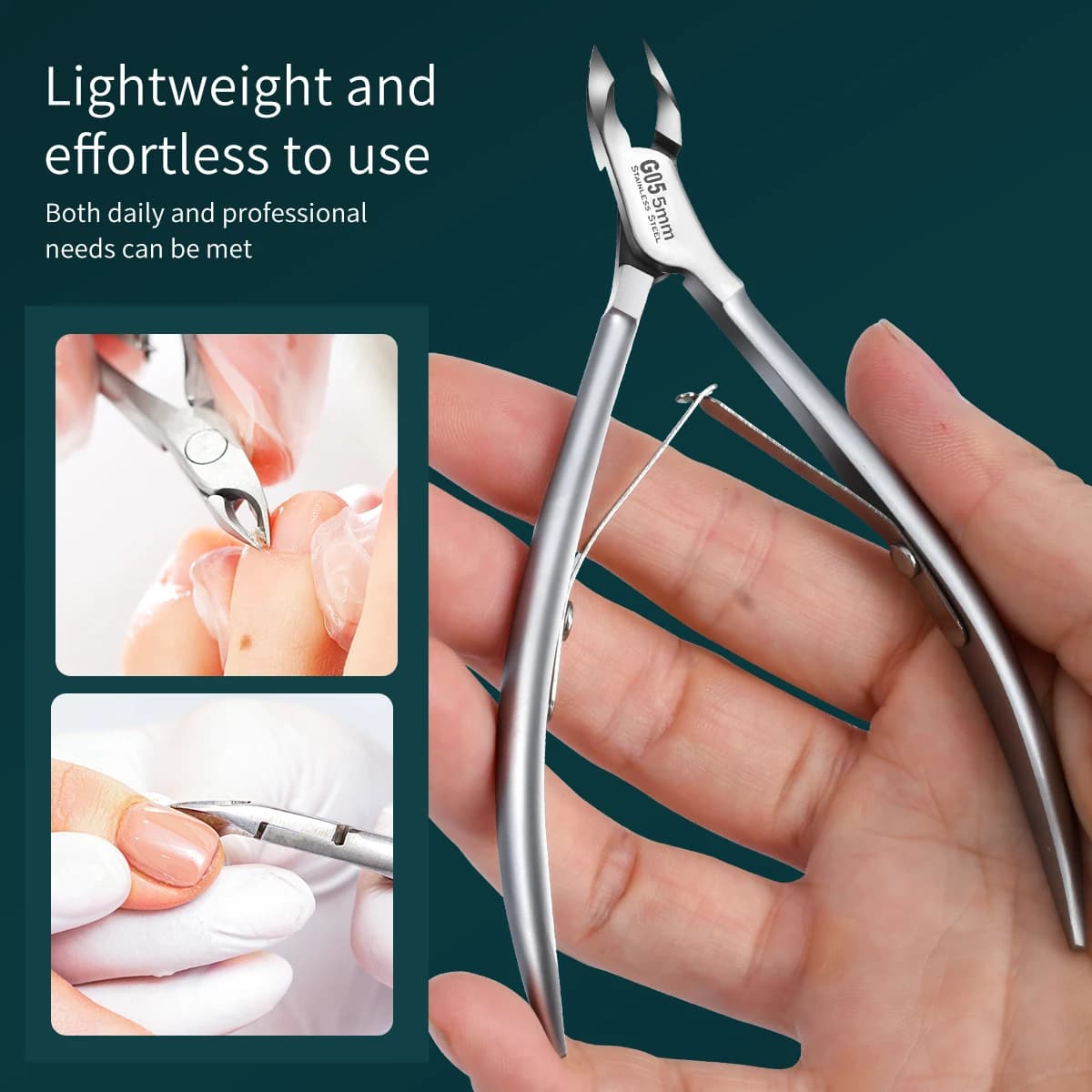 cuticle trimmer set with sharp scissors — image 4