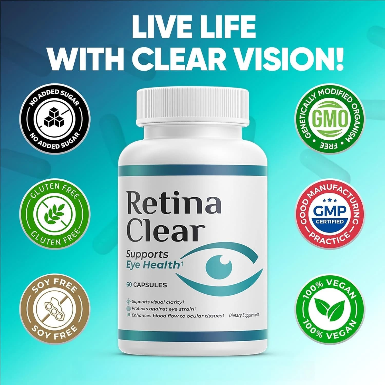 Eye Health Supplement with Lutein, Zeaxanthin & Quercetin