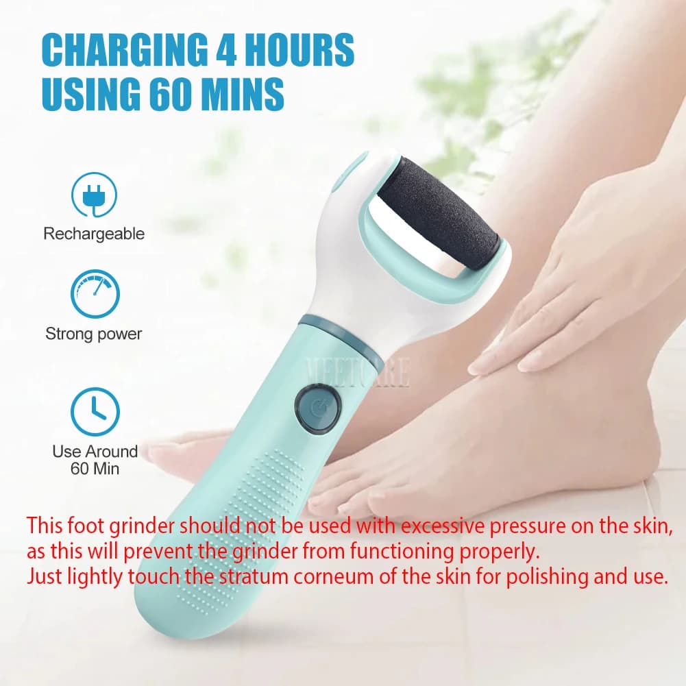 Wireless electric foot grinder for callus removal — image 2