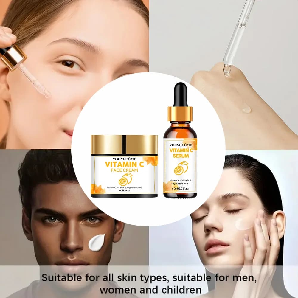 Vitamin C serum and hyaluronic acid face cream set — image 6