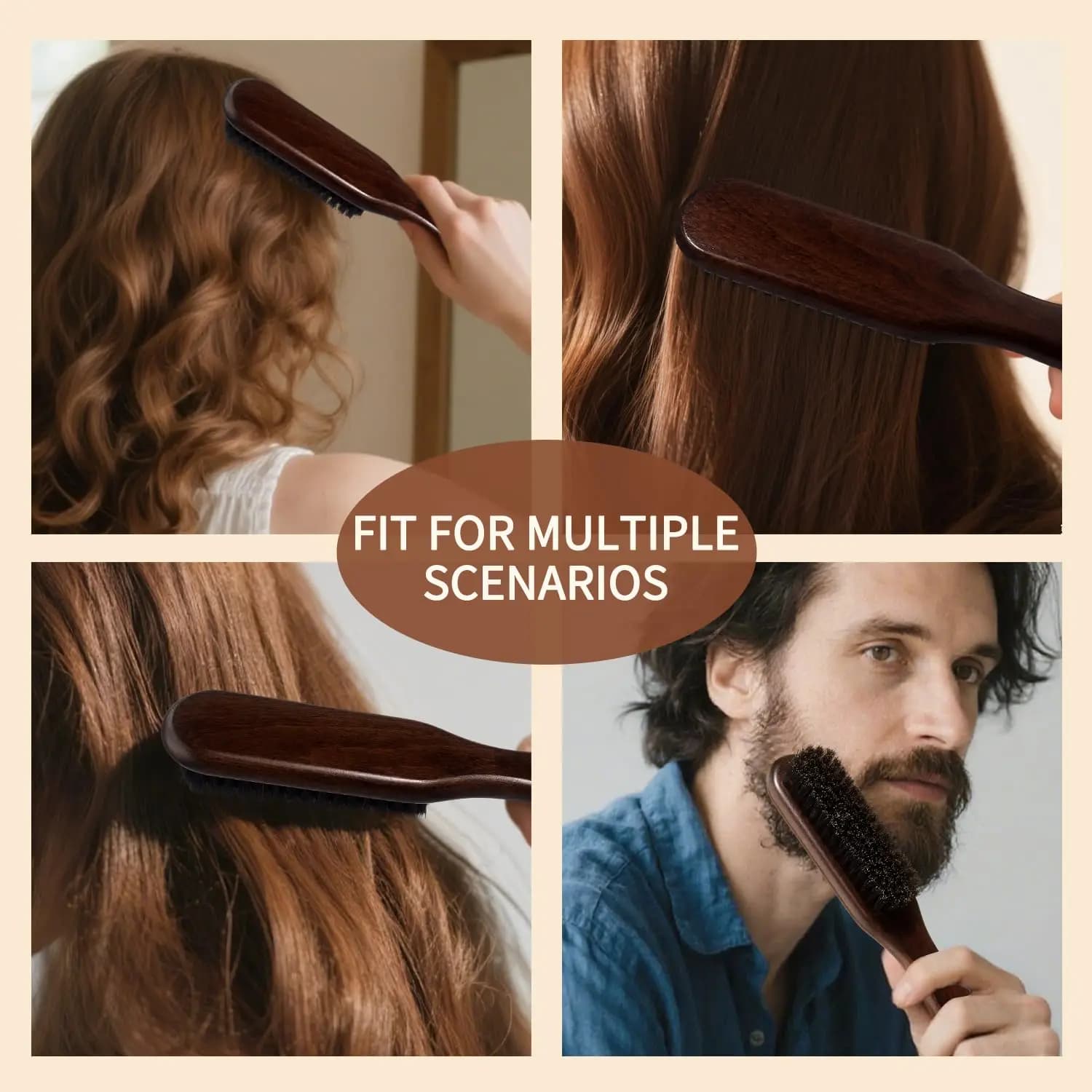 fragrance-free boar bristle hair brush — image 5