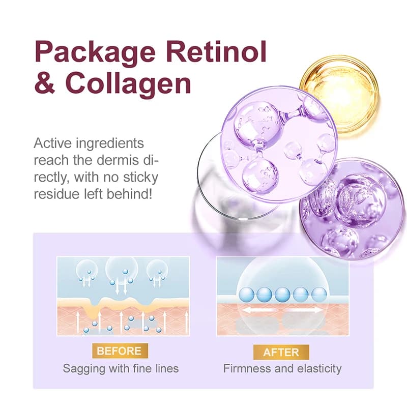 Retinol face serum bottle with collagen and hyaluronic acid — image 4