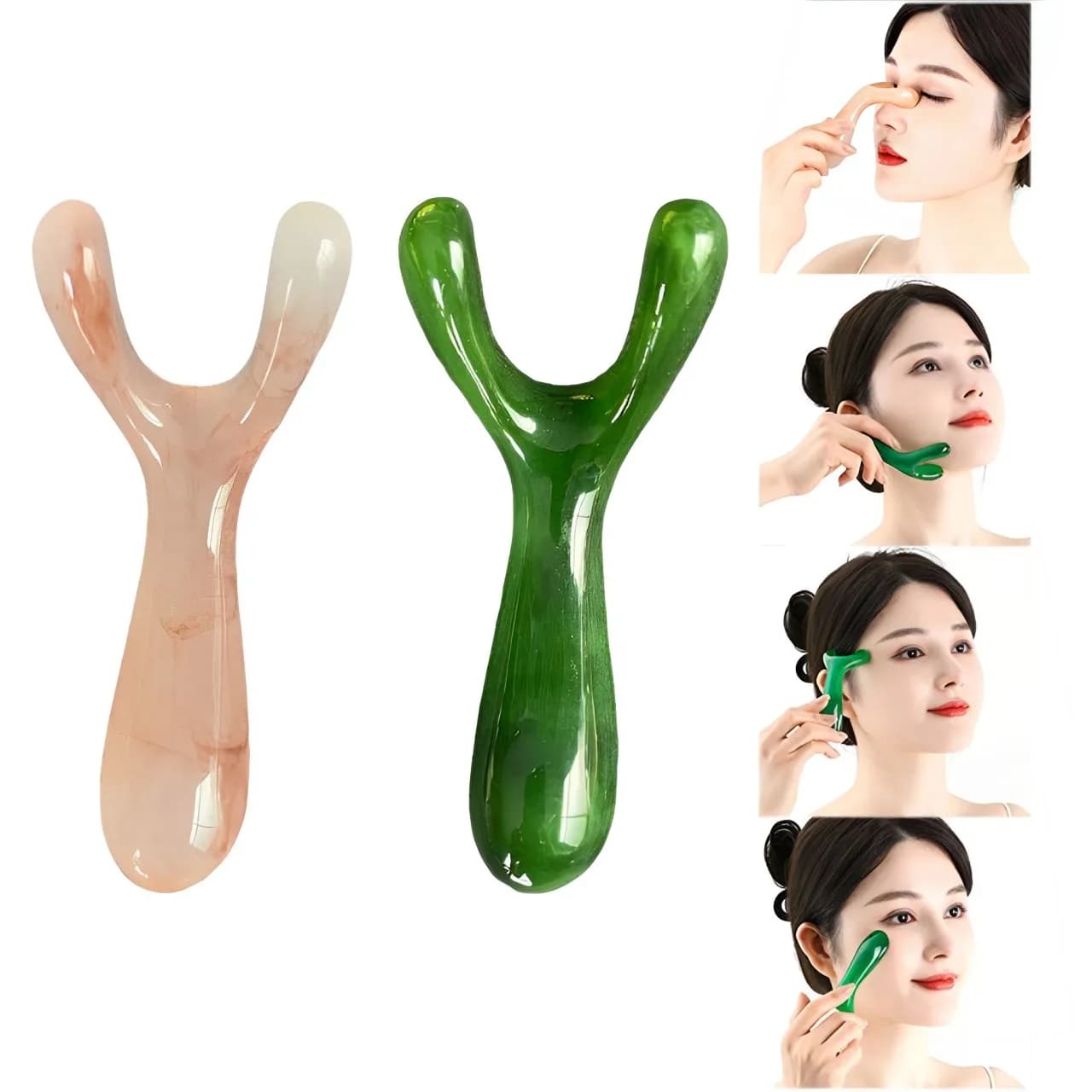 Resin Y‑Shape Facial Guasha Tool for Nose Lifting