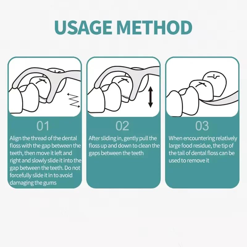 Disposable plastic dental floss sticks in a box — image 5