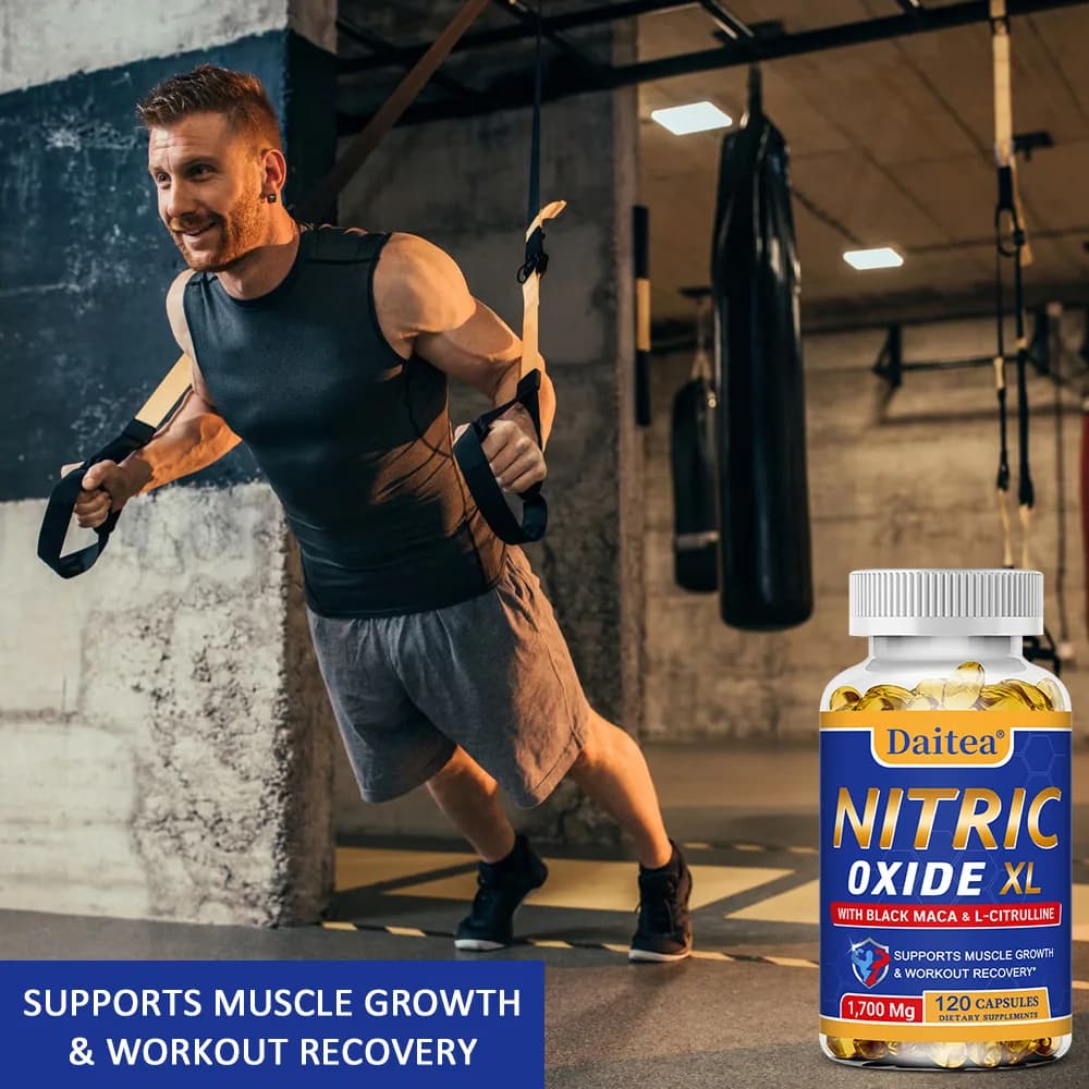 bottles of nitric oxide men's health capsules with maca root — image 5