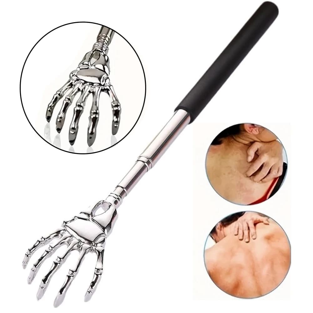 portable stainless steel telescopic back scratcher — image 1