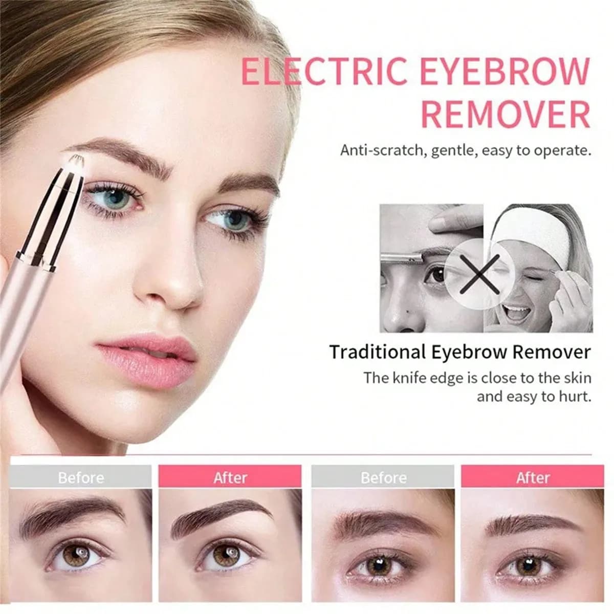 electric eyebrow trimmer for women — image 3