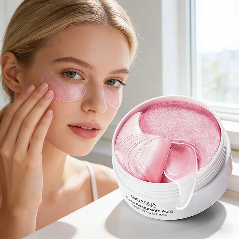 Rose hyaluronic acid eye mask sheet — image 1