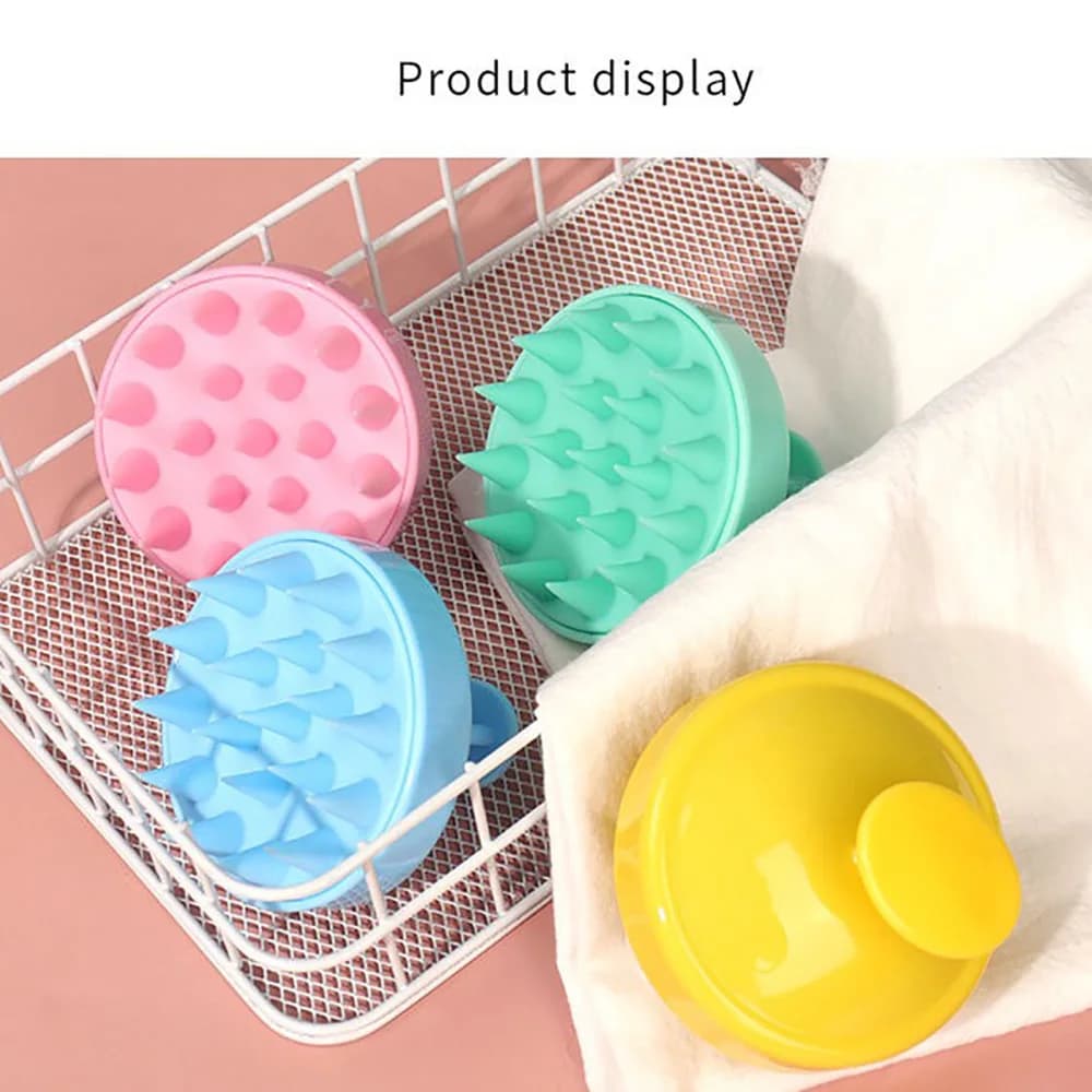 silicone scalp scrubber hair brush — image 3