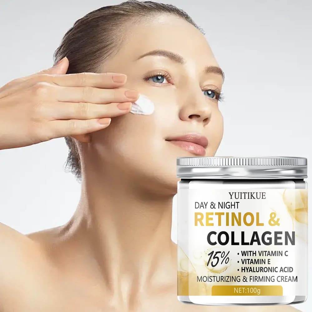 YUITIKUE 15% retinol collagen day and night cream tube — image 3