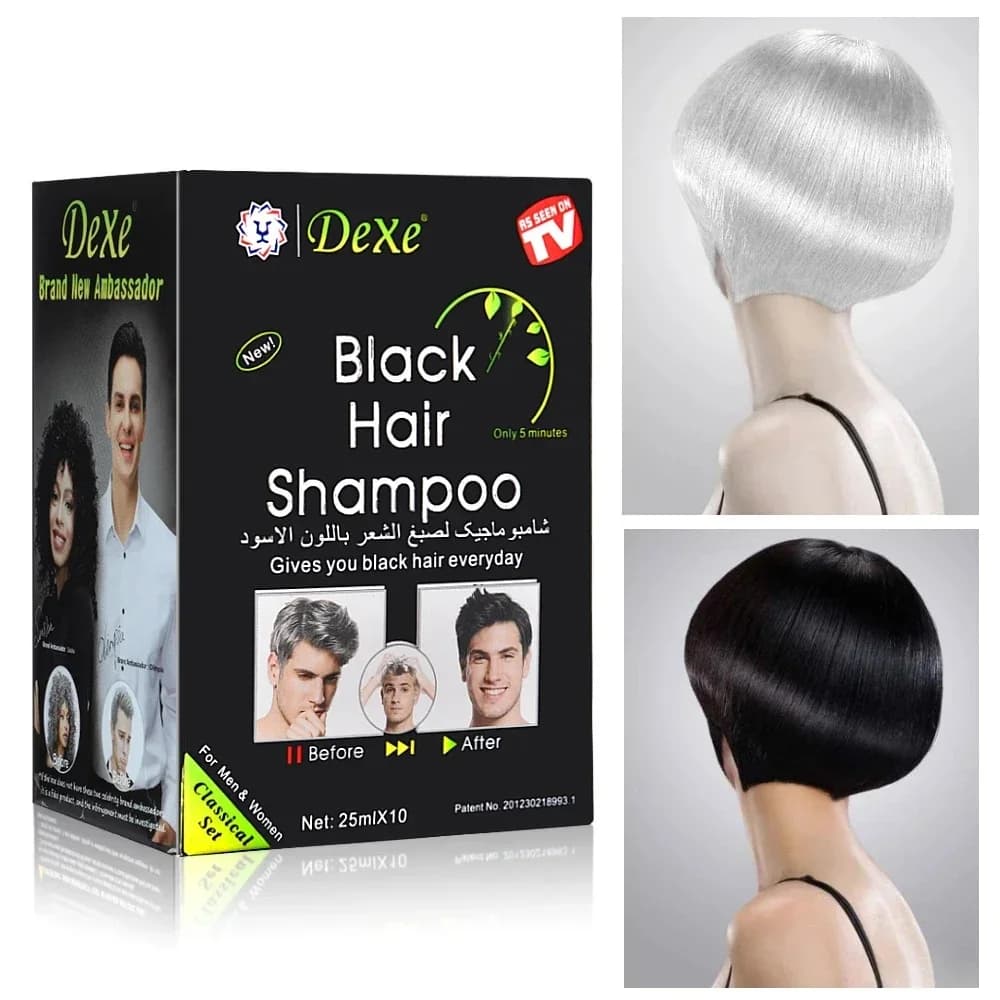 Dexe fast black hair shampoo bottle — image 2