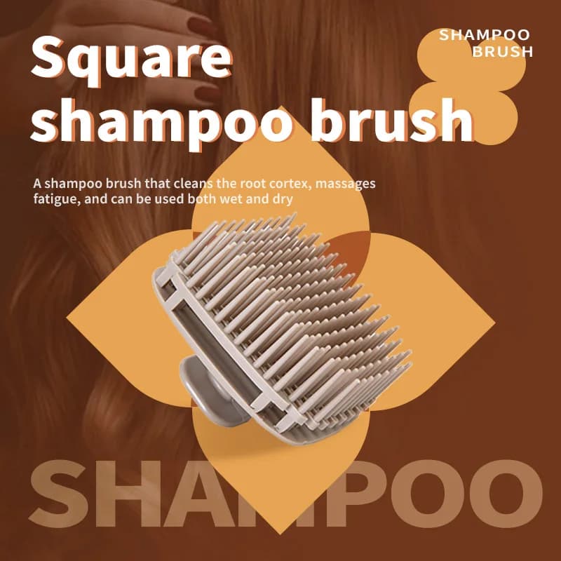 silicone shampoo brush head for scalp massage — image 3