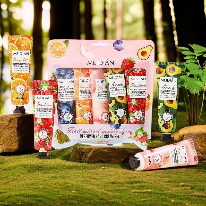 Five-pack fruit scented hand cream tubes — image 1