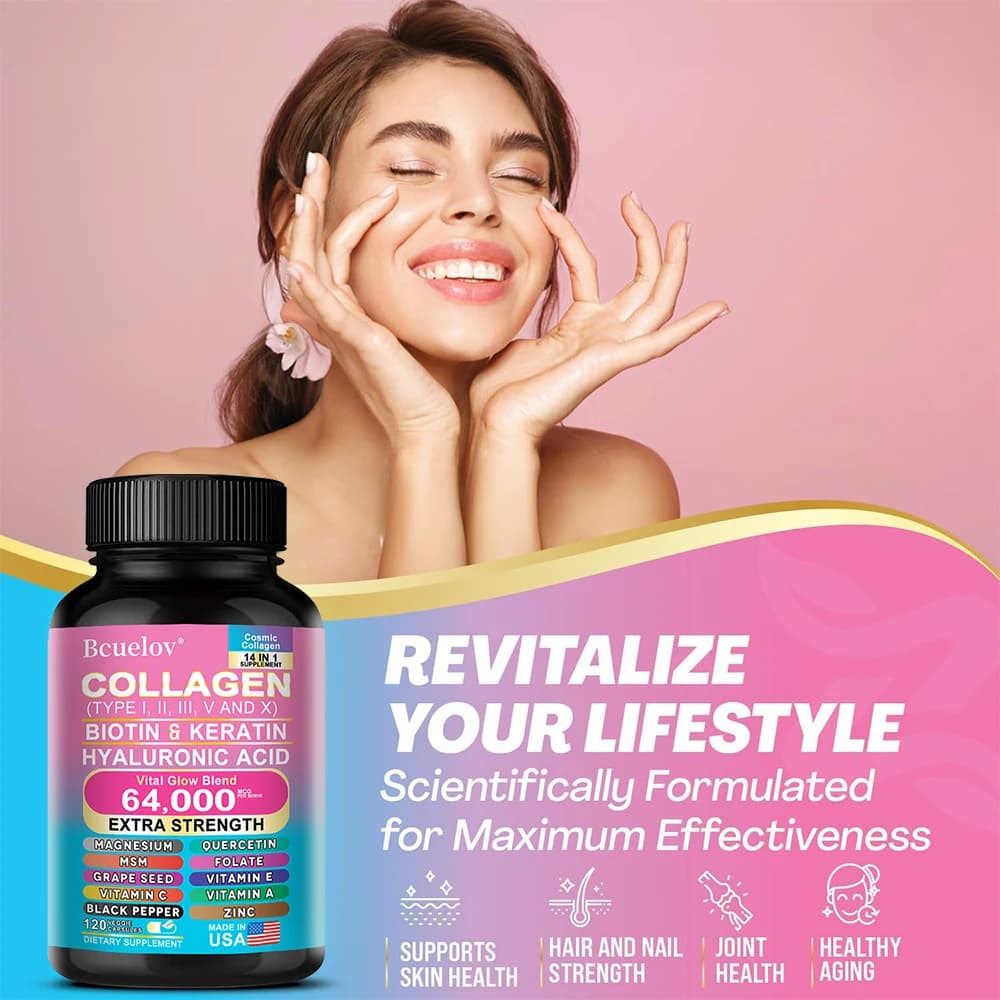 Collagen peptide powder in a white jar — image 4