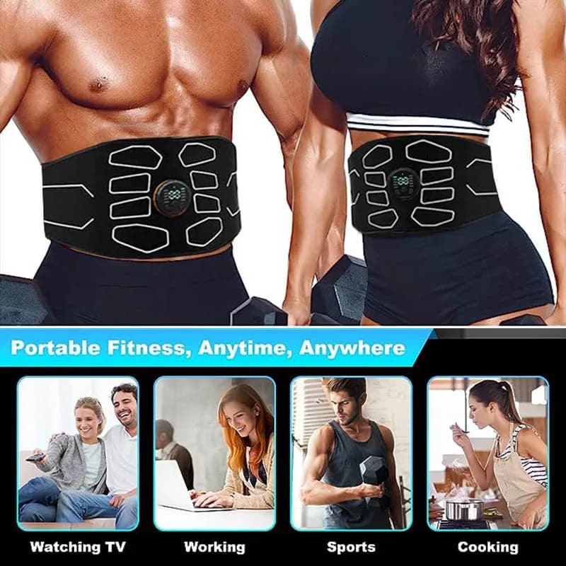 EMS abdominal trainer belt on a waist — image 6