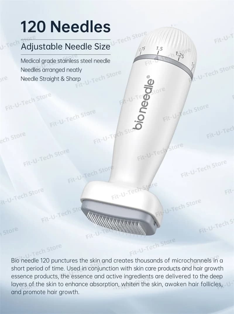 adjustable derma stamp with 120 microneedles — image 3