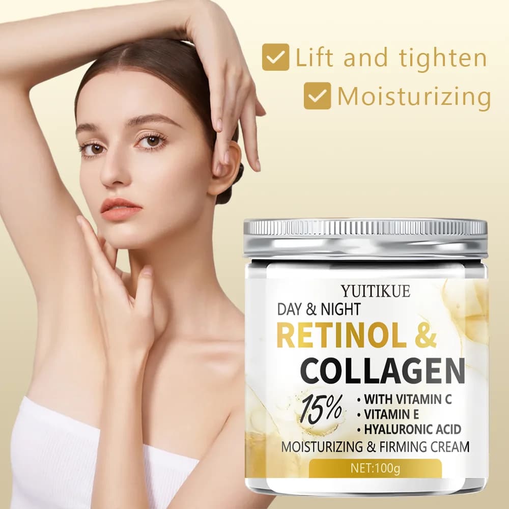 YUITIKUE 15% retinol collagen day and night cream tube — image 6