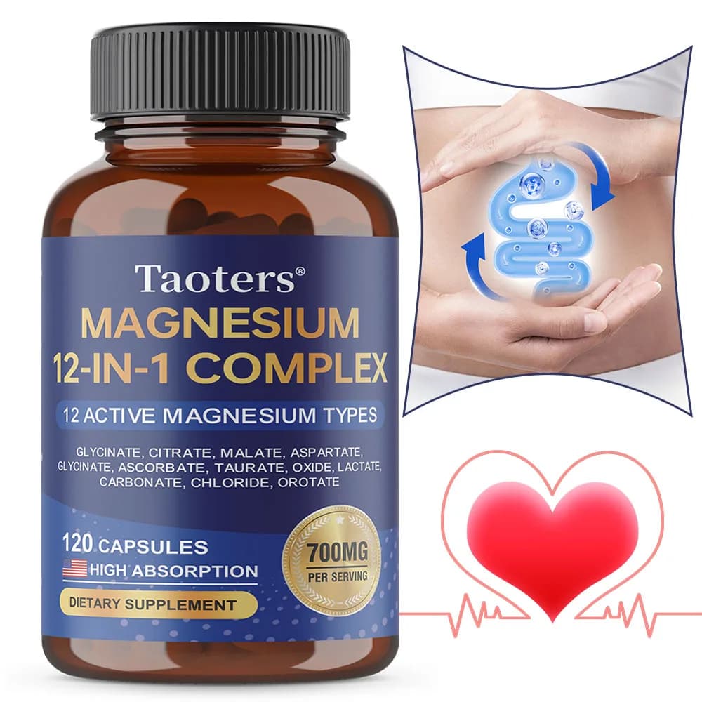 Magnesium Complex 700 mg with Glycinate, Citrate, Malate, Oxide, Taurate, Aspart