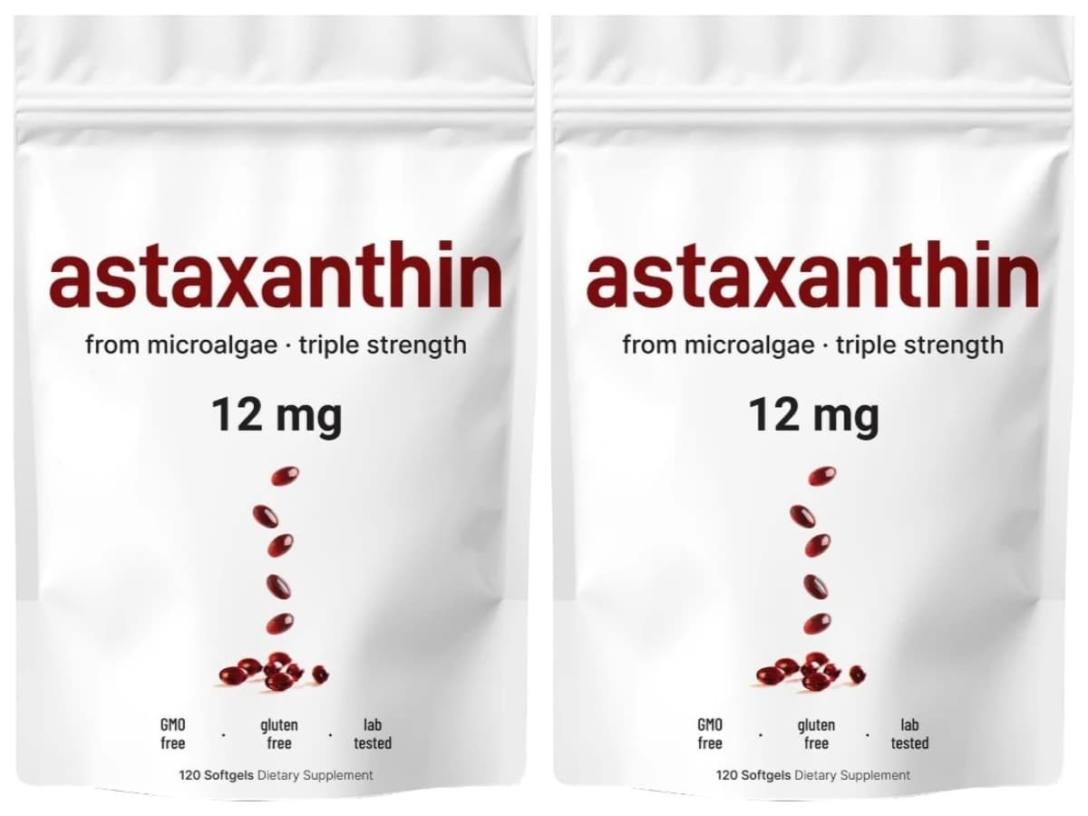 Astaxanthin softgel bottle with plant-based microalgae label — image 8