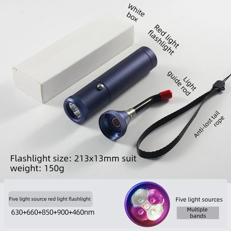 handheld red and blue LED light therapy device — image 7