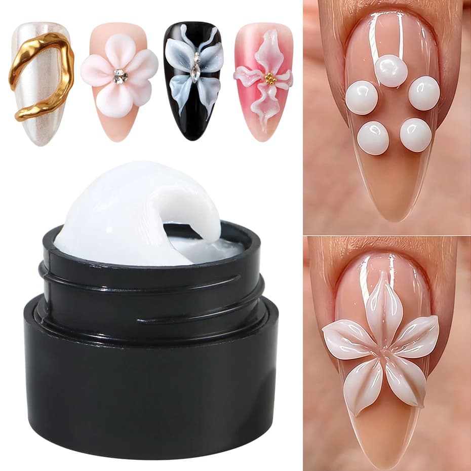 Pearl white 3D sculpting gel tube — image 1
