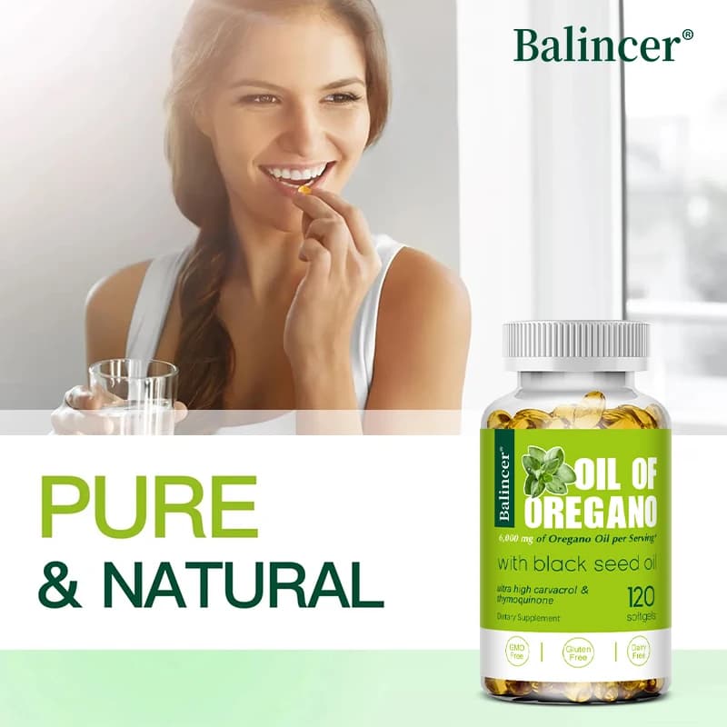 bottle of oregano oil capsules — image 6