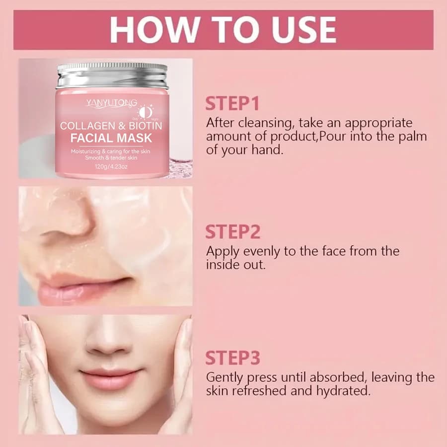 biotin collagen peel mask in a jar — image 5