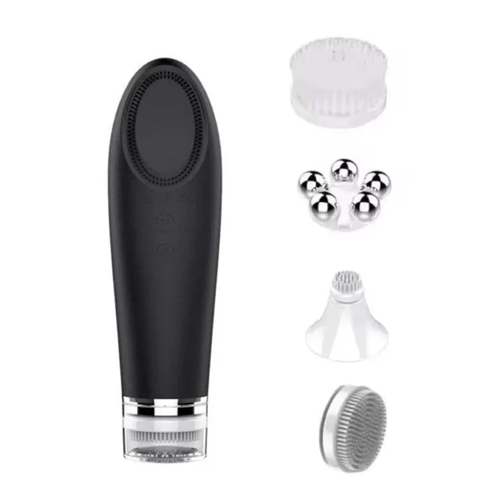 warm multifunction facial cleansing brush with interchangeable heads — image 7