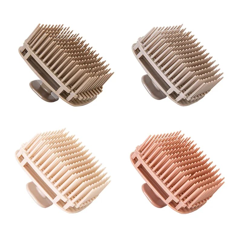 silicone shampoo brush head for scalp massage — image 4