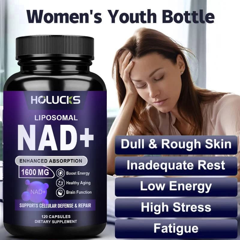Bottle of NAD+ supplement with resveratrol — image 4