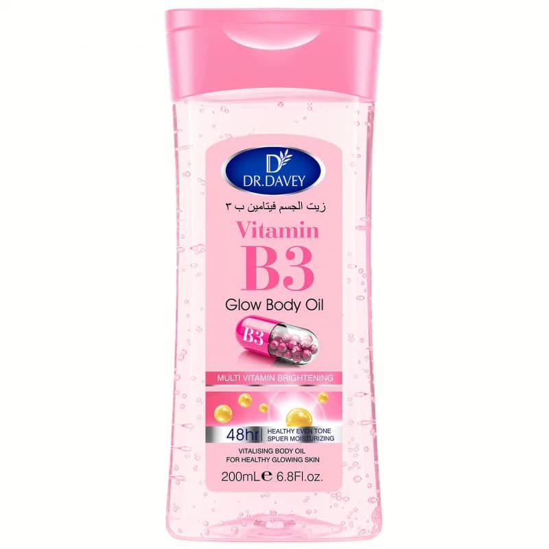 Dr. Davey Vitamin B3 glossy body oil bottle — image 1