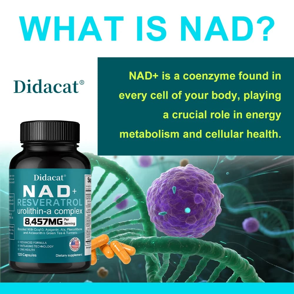 bottle of NAD and resveratrol supplement — image 2