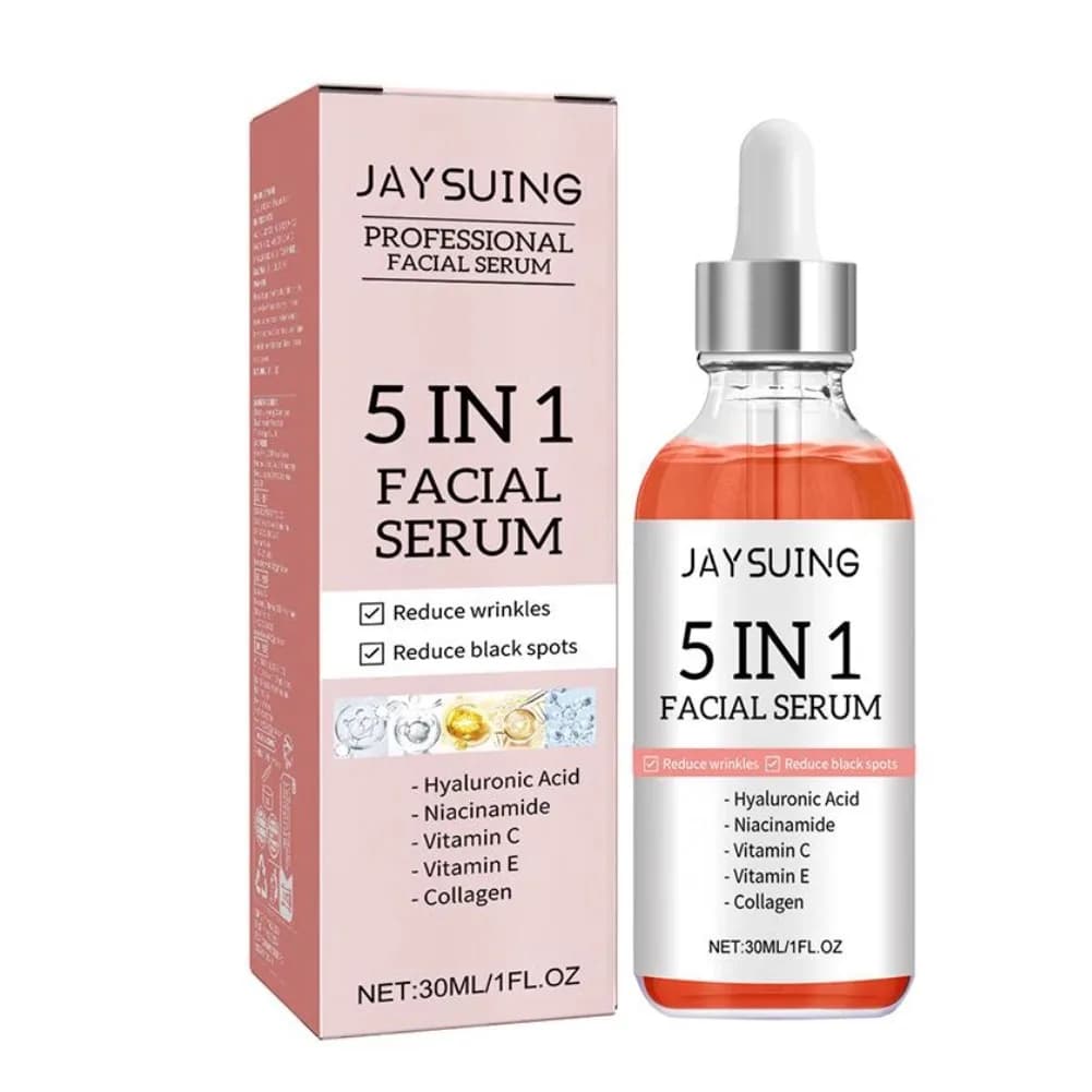 face serum bottle with vitamin c and hyaluronic acid — image 1