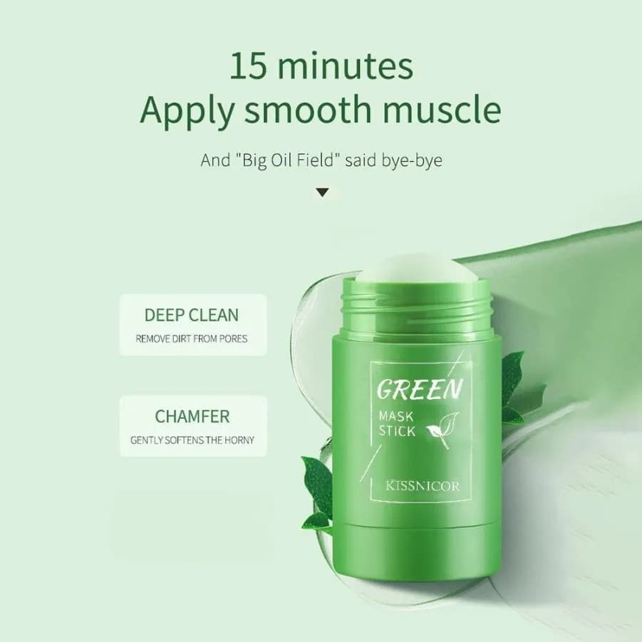 green tea facial mask in a jar — image 4