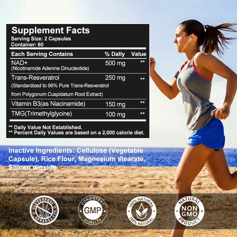 NAD+ cell booster supplement bottle — image 3