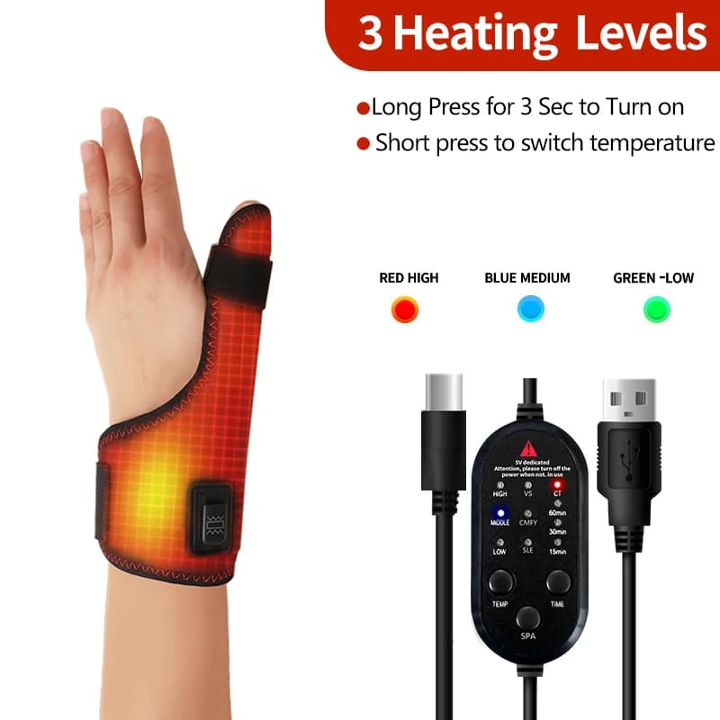heated thumb support with vibration massager — image 5