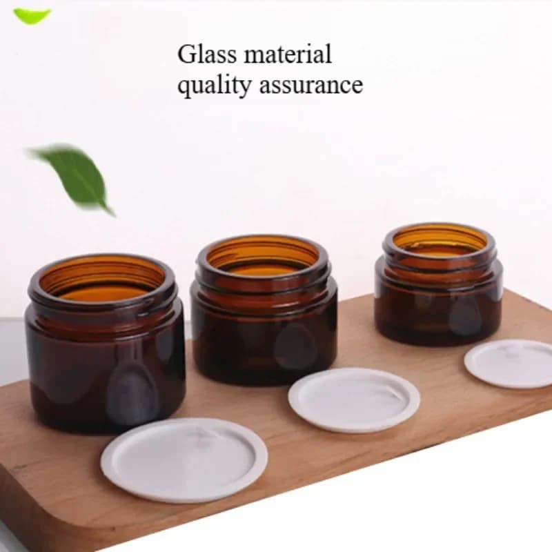refillable glass bottle for dark tan cream — image 3