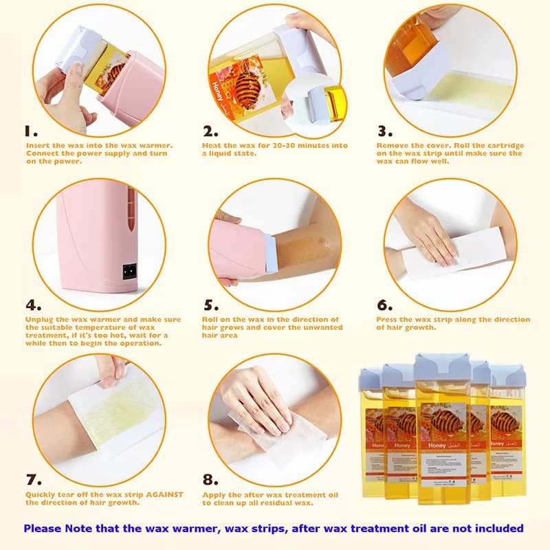 Honey and aloe vera roll-on wax cartridge — image 5