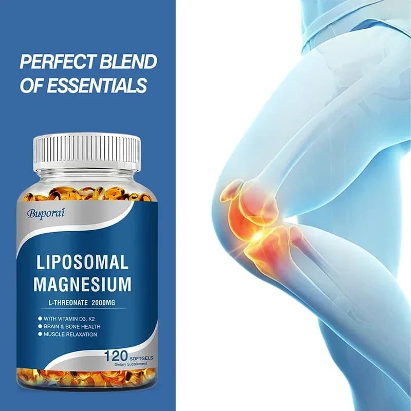 bottles of liposomal magnesium L‑threonate with vitamins D3 and K2 — image 5
