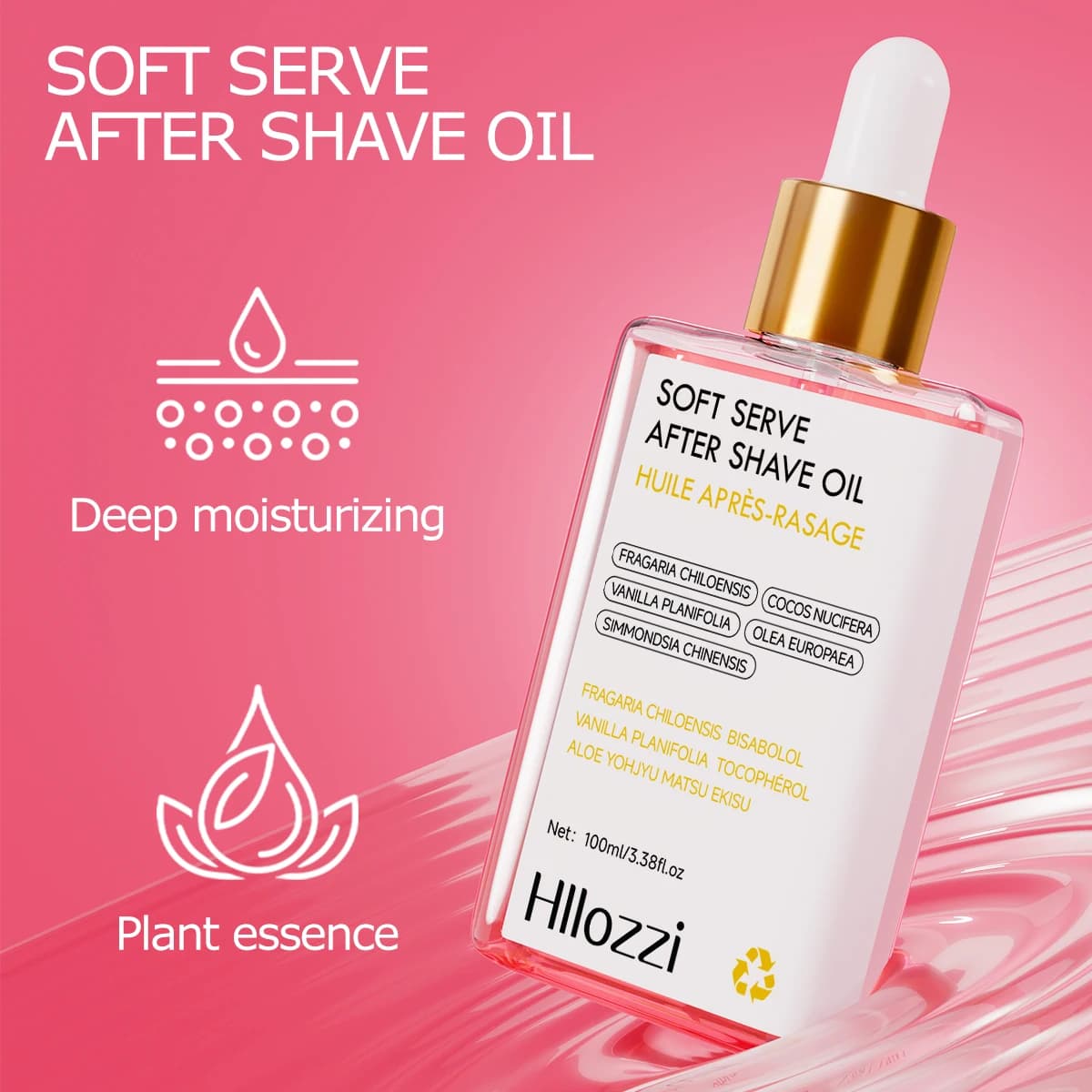 Strawberry scented after‑shave oil in a 100 ml bottle — image 4