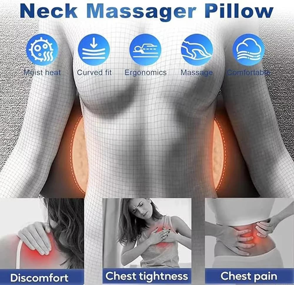 3-in-1 shiatsu back and shoulder massager on a bed — image 4