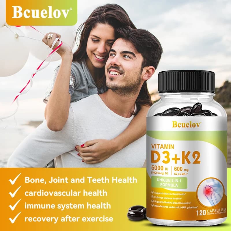 Vitamin D3 and K2 supplement bottle — image 3